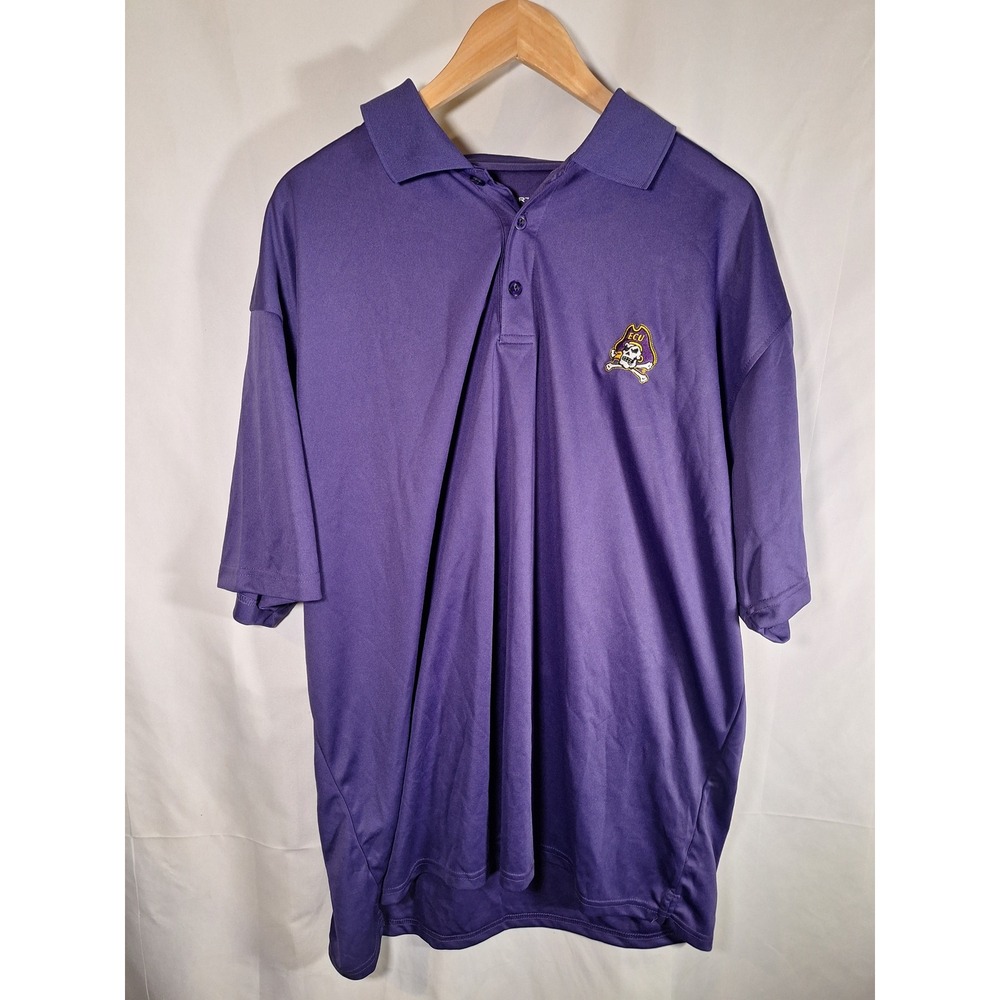 Vansport ECU Pirates Mens 2X‎ Purple Short Sleeve Polo Shirt East Carolina 2600